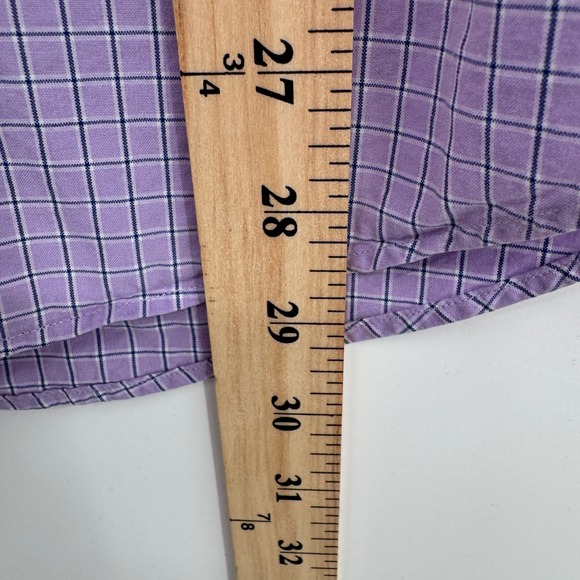 Ralph Lauren Men's‎ M Purple Gingham Check Short Sleeve Shirt Classic Fit Preppy - Picture 8 of 8